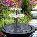 3 Tier Solar Powered Water Fountain Kit - Garden Patio Outdoor Backyard Pond Landscape Decor