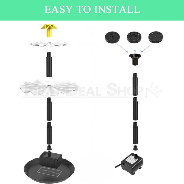 3Tier Solar Powered Water Fountain Kit Next Deal Shop