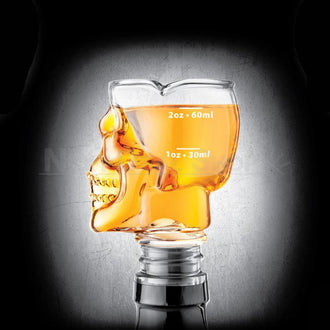 3-in-1 Skull Shot Glass & Bottle Stopper