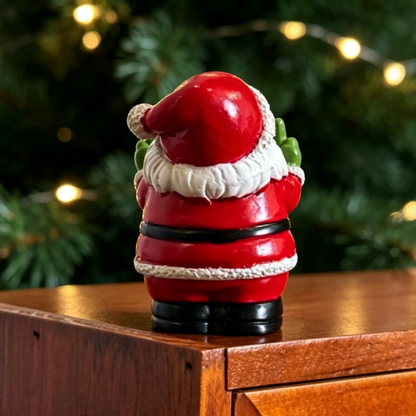 Funny Middle Finger Santa Claus Figurine - Novelty Tabletop Christmas Home Decor
