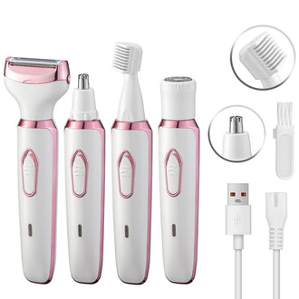 4-In-1 Rechargeable Electric Shaver for Women