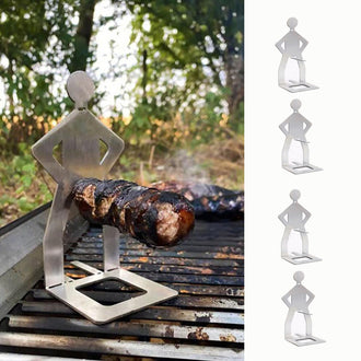 4 Pack - Stainless Steel BBQ Sausage Holder