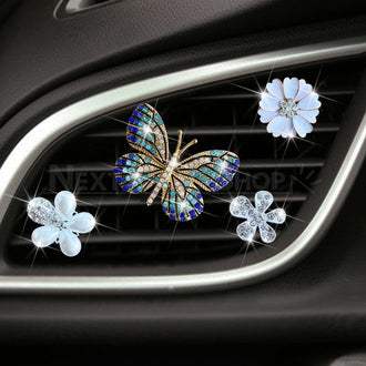 4 Pcs - Butterfly & Flower Car Air Freshener