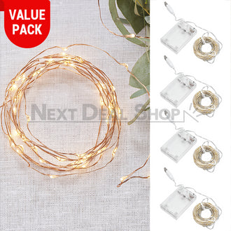 4 Pcs - Fantasy Copper Wire LED Lights (Waterproof)