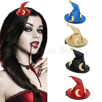 4 Pcs - Halloween Wizard Hat Hair Clip