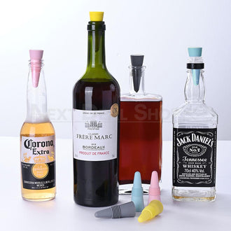 4 Pcs - Silicone Wine Bottle Stopper