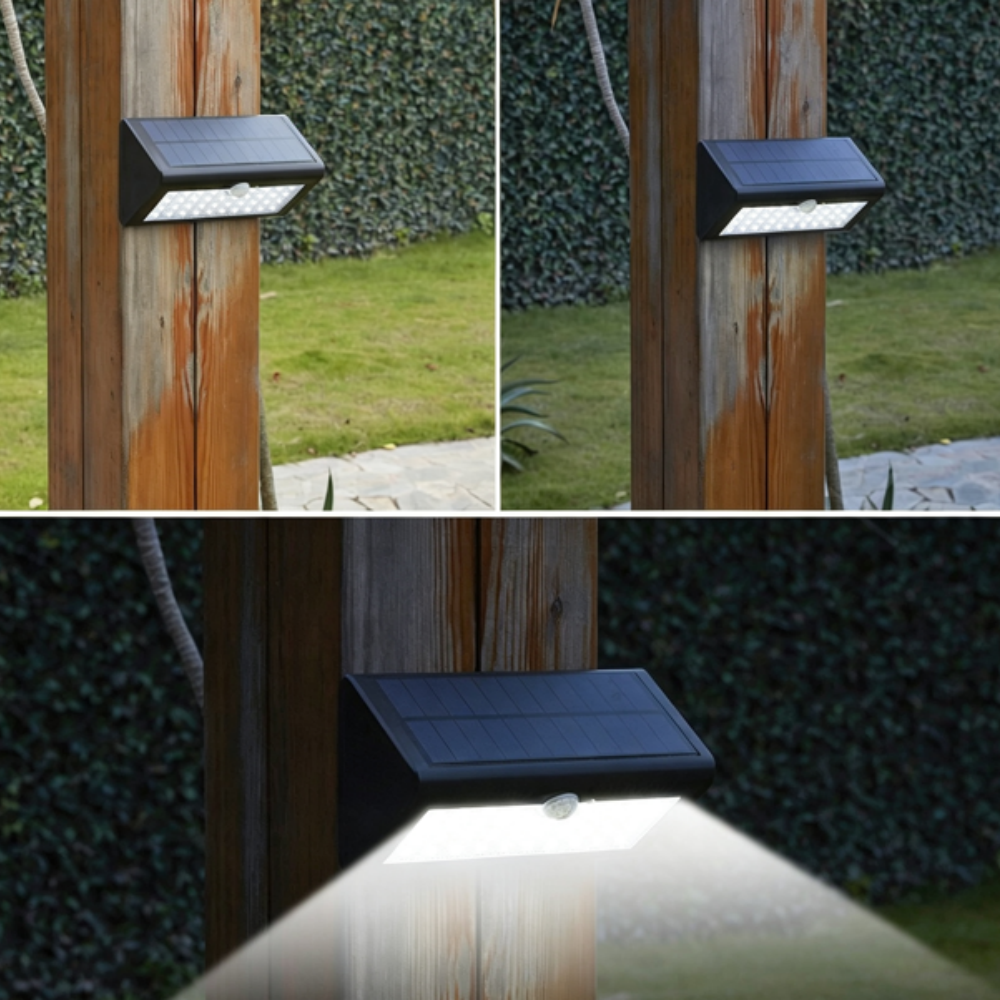 400 Lumens Solar-Powered Motion Sensor Light - Super Bright, No Wiring Needed, Easy Installations.