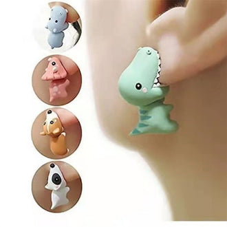 5 Pairs Adorable Animal Bite Earrings