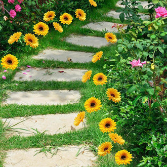 5 Pcs - Artificial Sunflower Garden Stake