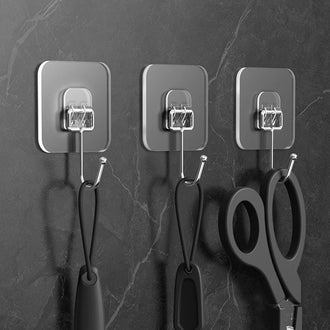 5 Pcs - Heavy Duty Self Adhesive Wall Hook (Supports up to 15lb)
