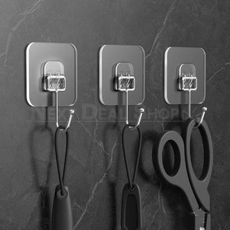 5 Pcs - Heavy Duty Self Adhesive Wall Hook (Supports up to 15lb)