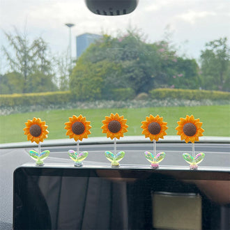 5 Pcs - Sunflower Car Dashboard Decoration