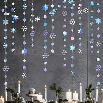52 Ft  Iridescent Snowflake Winter Garland