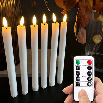 Battery-Powered Flameless LED Candle with Remote Control - 6 Pack, Table & Mantel Decor