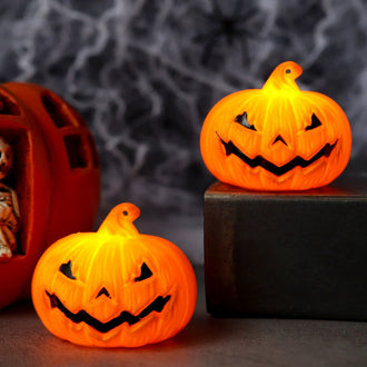 6 Pcs - LED Light Up Halloween Pumpkin Light