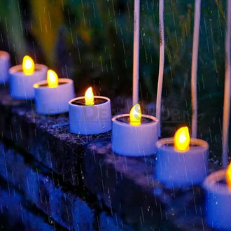 6 Pcs - Solar Powered LED Candle Light