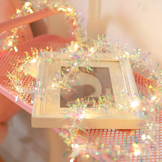6.56ft Sparkling Christmas Tinsel Garland Light