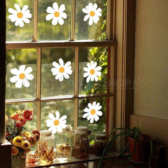8 Pcs- Daisy Flower Window Sticker