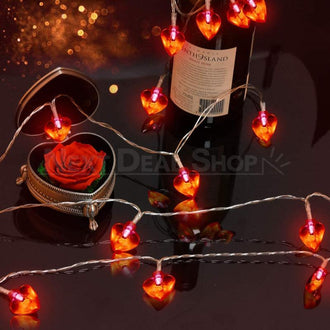9.84 ft 20 LEDs Heart Shape String Light