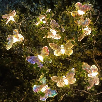 9.84 ft 20 LEDs Iridescent Butterfly String Lights