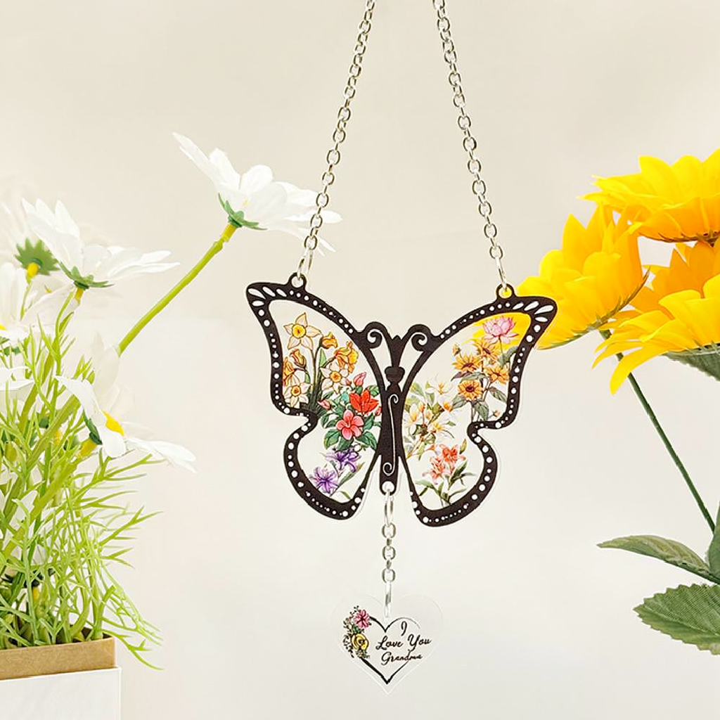 Acrylic Butterfly Hanging Ornament - Home Window Patio Yard Indoor Outdoor Hanging Decor