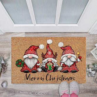 Adorable Christmas Gnome Door Mat