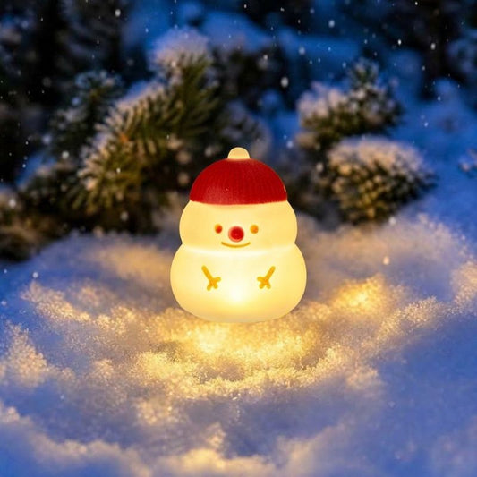 Adorable Christmas Snowman Night Light - Tabletop Holiday Decor Light
