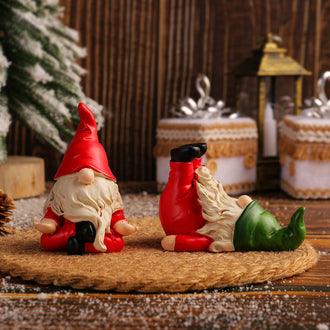 Adorable Christmas Yoga Gnome Figurine