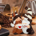 Adorable Coffee Gnome Figurine - Home Table Shelf Decor Ornament
