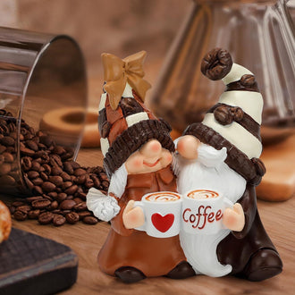 Adorable Coffee Gnome Figurine