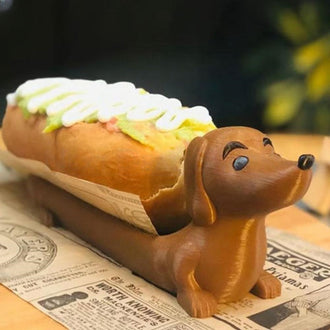 Adorable Dachshund‑Shape Hot‑Dog Holder ‑ Kitchen Table Food Accessory