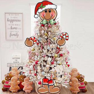 Adorable Gingerbread Man Christmas Tree Topper