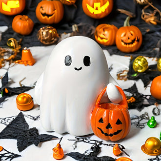 Adorable Halloween Ghost Figurine
