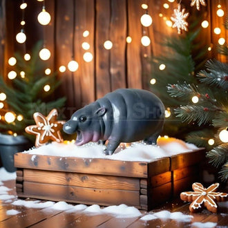 Adorable Moo Deng Hippo Figurine