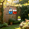 Adorable Multicolor Owls on a Wire Hanging Decor - Window & Wall Art
