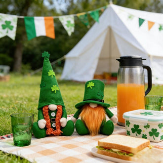 Adorable St Patrick's Day Gnome Decor ‑ Set of 2, Tabletop Spring Decor