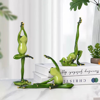 Adorable Yoga Frog Figurine