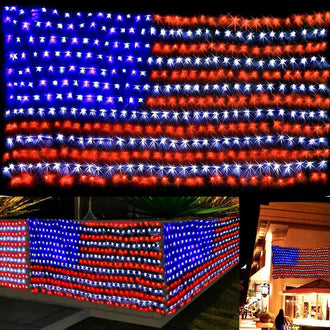American Flag LED Net Light
