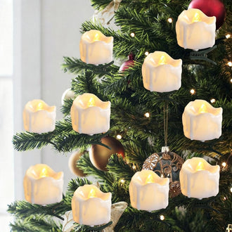 Battery‑Powered Clip‑On Flameless LED Christmas Tree Candle ‑ 9‑Pack,Xmas Tree Accent Lighting