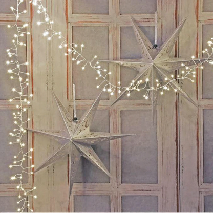 Battery Powered Copper Wire Firecracker LED String Lights - 6.56 Ft, 100 LED, Home Holiday Garden Party Decor Lighting