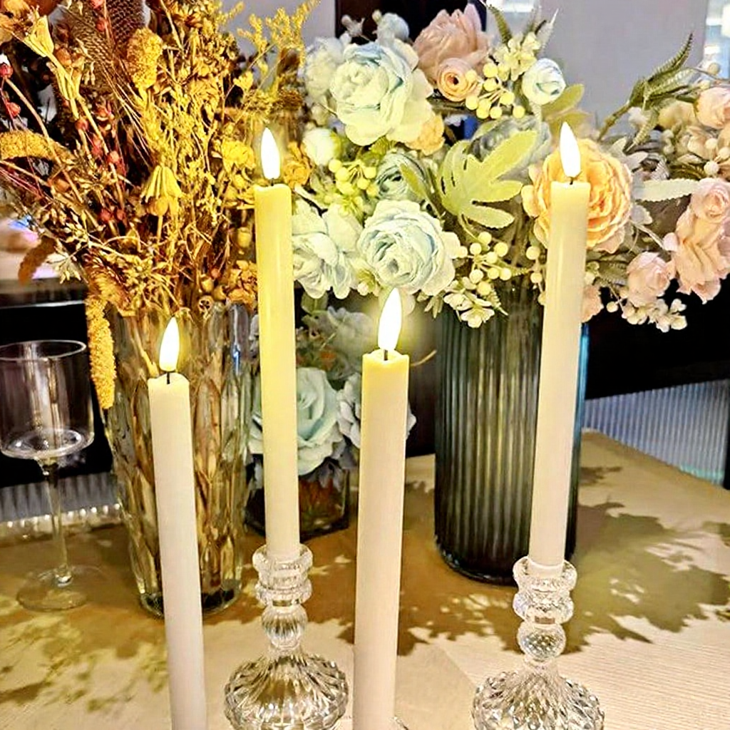 Battery-Powered Flameless LED Candle with Remote Control - 6 Pack, Table & Mantel Decor