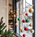 Battery Powered LED Decorative Twig Lights - Set of 2, Home Living Room Vase Xmas Holiday Indoor Party Table Decor Lighting
