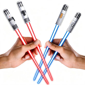 Battery‑Powered Light‑Up Saber Chopsticks ‑ Novelty Party Dining Accessory