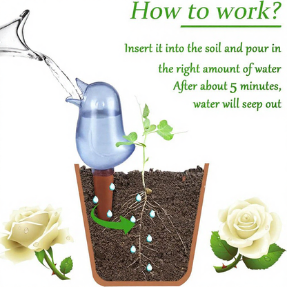 Bird-Shaped Self-Watering Plant Spike - Automatic Waterer for Indoor & Outdoor Plants