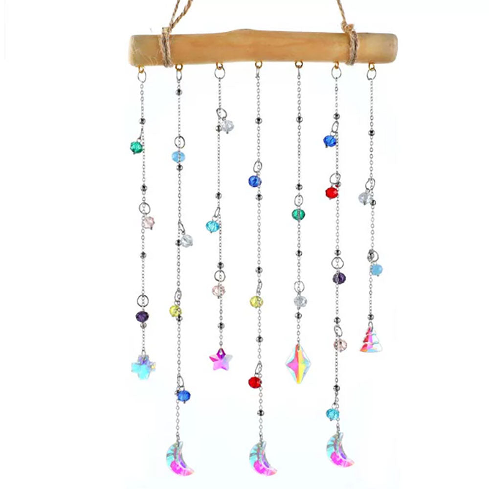 Crystal Star Moon Prism Bead Hanging Suncatcher-View 4-Next Deal Shop