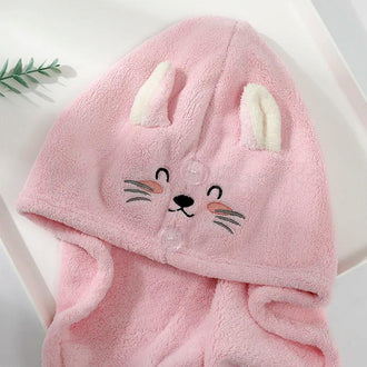 Cat Face Hair Drying Towel