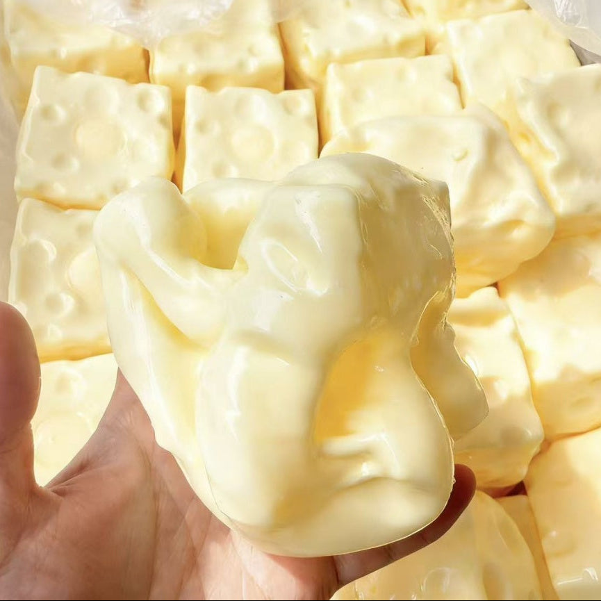 Cheese Squishy Stress Relief Toy - Novelty Sensory Gift