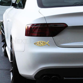 Christian Cross Fish Auto Emblem