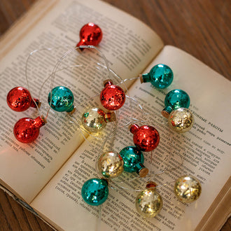 Christmas Glass Bauble String Lights