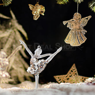 Christmas Tree Hanging Glitter Decoration